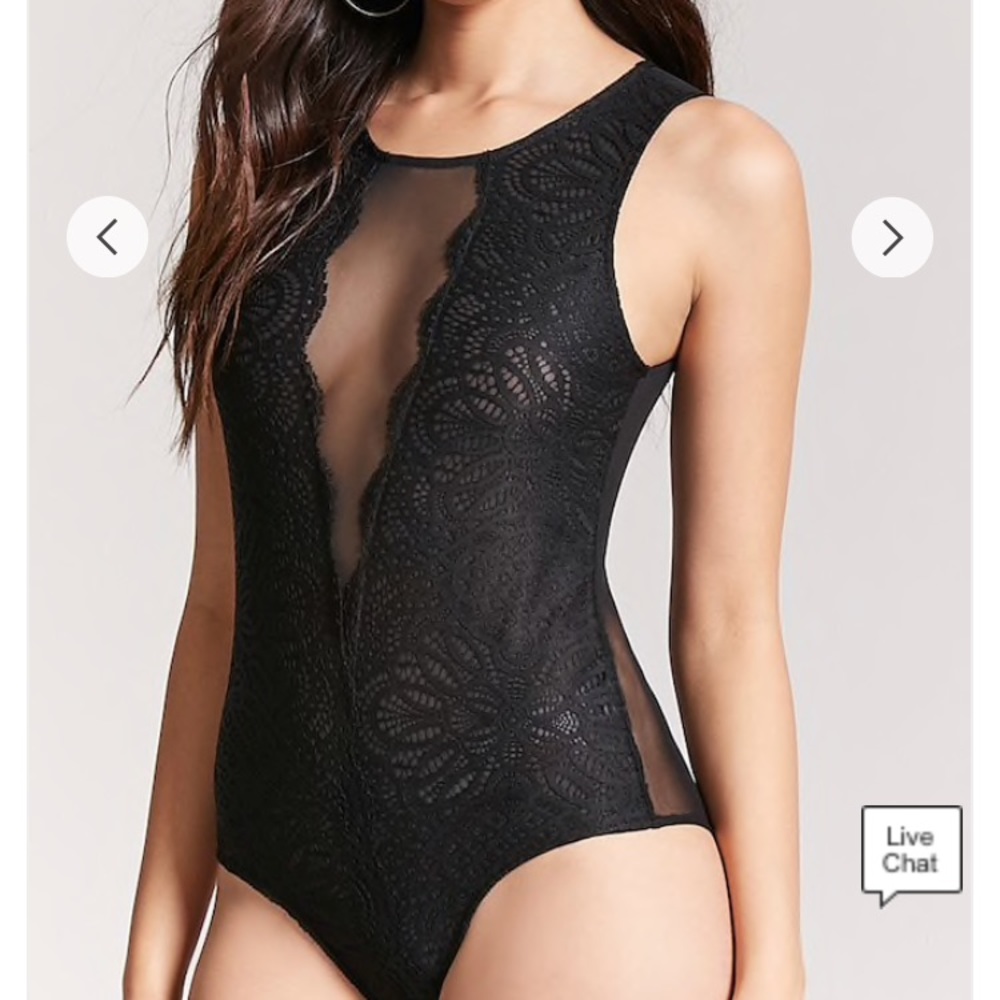 Lace mesh bodysuit